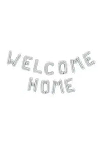Welcome Home Letter Ballonnen Zilver 41 cm - Ballonnenshop.nl