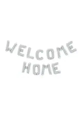 Welcome Home Letter Ballonnen Zilver 41 cm - Ballonnenshop.nl