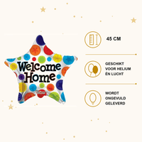 Welcome Home Ster Folie Ballon - 45 cm - Ballonnenshop.nl