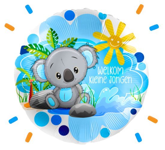 Welkom Kleine Jongen Helium Ballon - Gevuld Met Helium - 46 cm - Ballonnenshop.nl