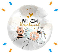 Welkom Kleine Lieverd Helium Ballon - Gevuld Met Helium - 43 cm - Ballonnenshop.nl