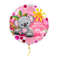 Welkom Kleine Meid Helium Ballon – met helium gevuld, met gouden lint