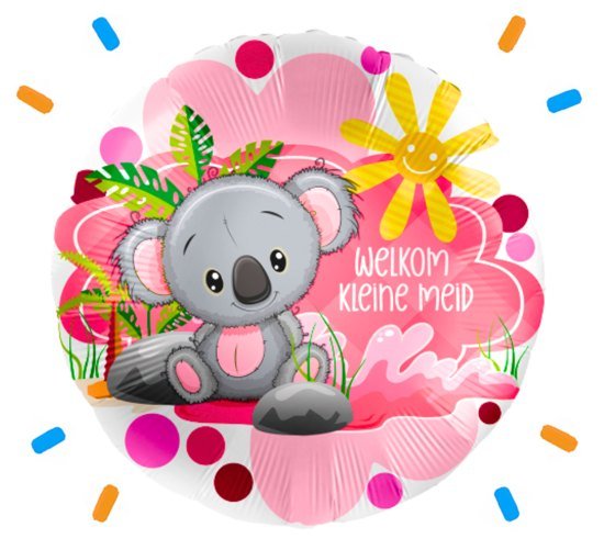 Welkom Kleine Meid Helium Ballon - Gevuld Met Helium - 46 cm - Ballonnenshop.nl