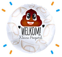 Welkom Kleine Poeperd Helium Ballon - Gevuld Met Helium - 43 cm - Ballonnenshop.nl