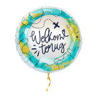 Welkom Terug Ballon met helium en gouden lint