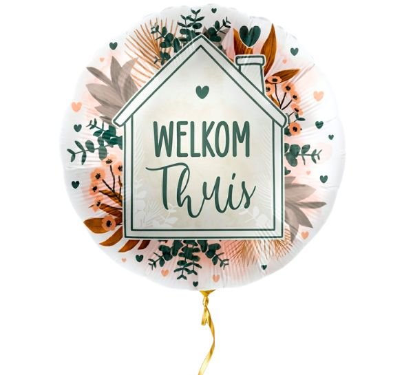 Welkom Thuis Helium Ballon - Gevuld Met Helium - 43 cm - Ballonnenshop.nl