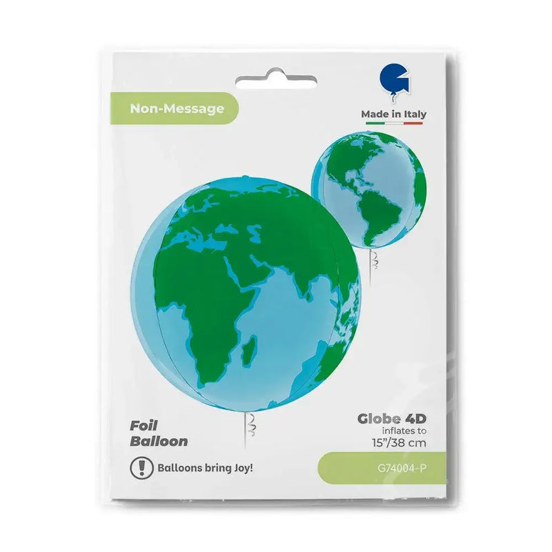 Wereldbol Folie Ballon 38 cm - Ballonnenshop.nl