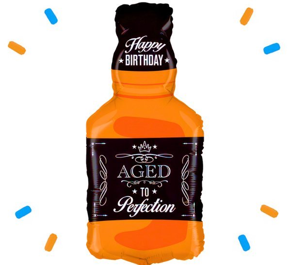 Whisky Helium Ballon - Gevuld Met Helium - 86 cm - Ballonnenshop.nl