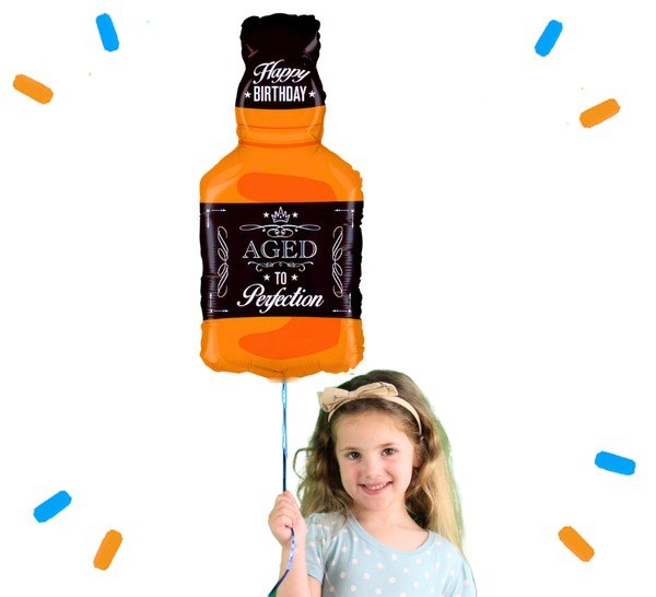 Whisky Helium Ballon - Gevuld Met Helium - 86 cm - Ballonnenshop.nl