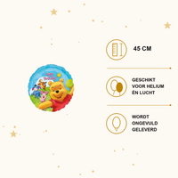 Winnie The Pooh Folie Ballon Happy Birthday - 45 cm - Ballonnenshop.nl