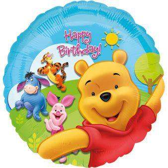 Winnie The Pooh Folie Ballon Happy Birthday - 45 cm - Ballonnenshop.nl