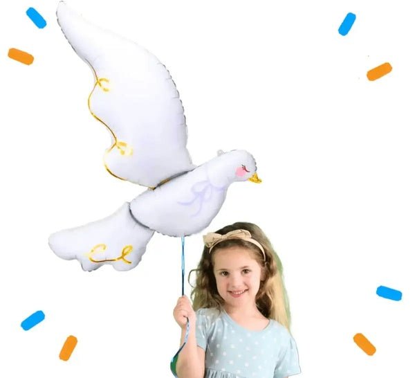Witte Duif Helium Ballon - Gevuld Met Helium - 100 cm - Ballonnenshop.nl