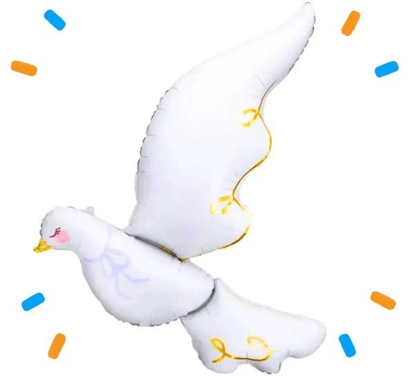Witte Duif Helium Ballon - Gevuld Met Helium - 100 cm - Ballonnenshop.nl