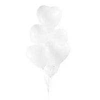 Witte Hartjes Ballonnen - 6 stuks - 30 cm - Ballonnenshop.nl