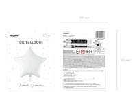 Witte Ster Folie Ballon 48 cm - Ballonnenshop.nl