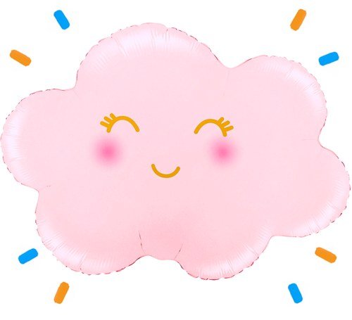 Wolk Roze Helium Ballon - Gevuld Met Helium - 61 cm - Ballonnenshop.nl