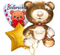 XL Beterschap Beren Trosje Helium Ballonnen - Gevuld Met Helium - 91 cm - Ballonnenshop.nl