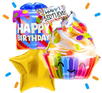 XL Happy Birthday Trosje Helium Ballonnen - Gevuld Met Helium - 71 cm - Ballonnenshop.nl