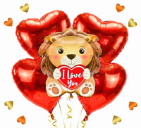 XL I Love You Leeuw Ballonnentros – Met Karakter - Ballonnenshop.nl