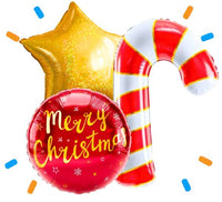 XL Kerst Trosje Helium Ballonnen - Gevuld Met Helium - 82 cm - Ballonnenshop.nl