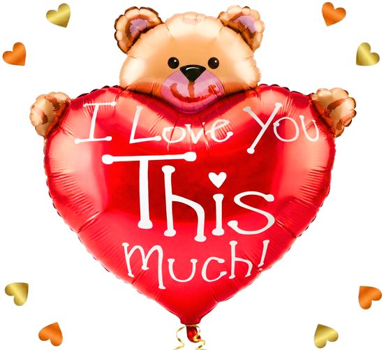 XL Love You This Much Beer Ballon - Gevuld Met Helium - 91 cm - Ballonnenshop.nl