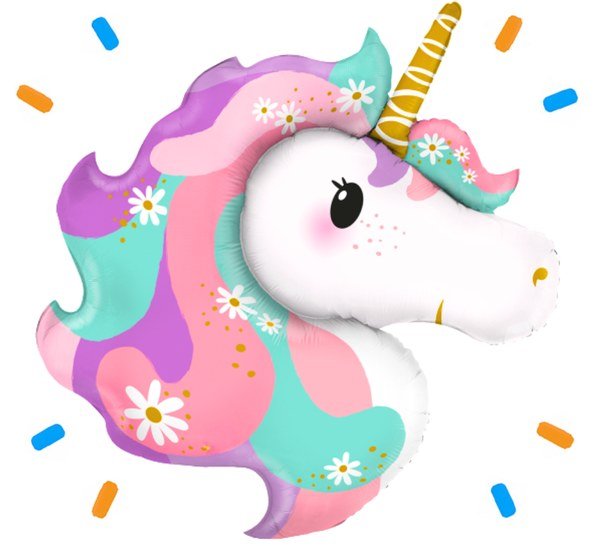 XL Unicorn Helium Ballon - Gevuld Met Helium - 104 cm - Ballonnenshop.nl