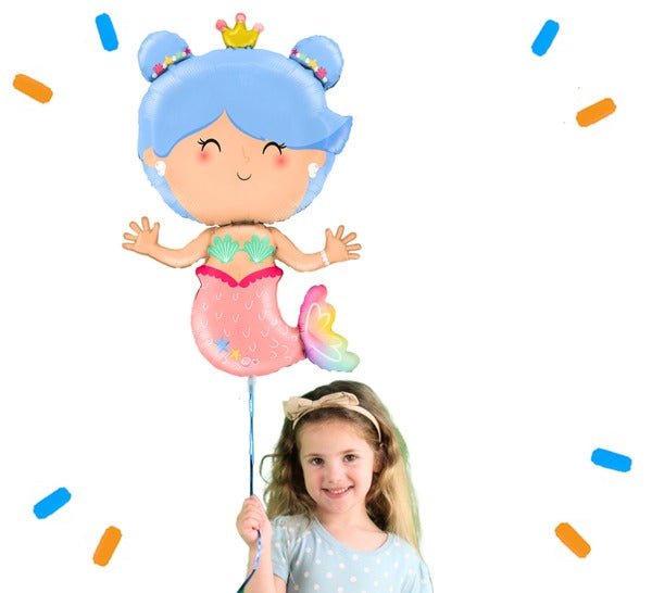 XL Zeemeermin Helium Ballon - Gevuld Met Helium - 101 cm - Ballonnenshop.nl