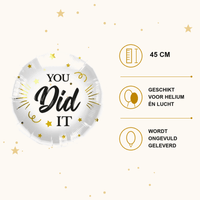 You Did It Folie Ballon - 45 cm - Ballonnenshop.nl