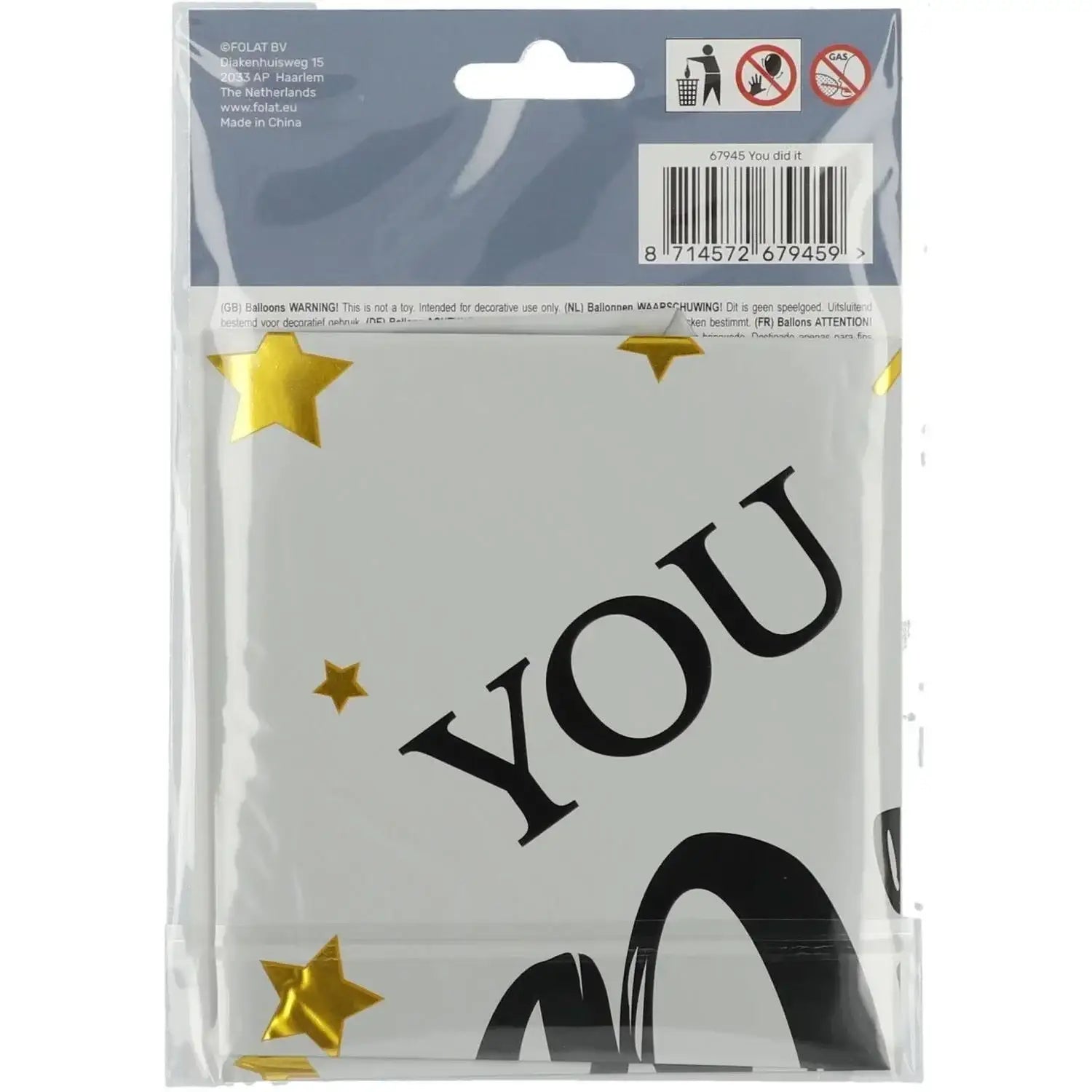 You Did It Folie Ballon - 45 cm - Ballonnenshop.nl