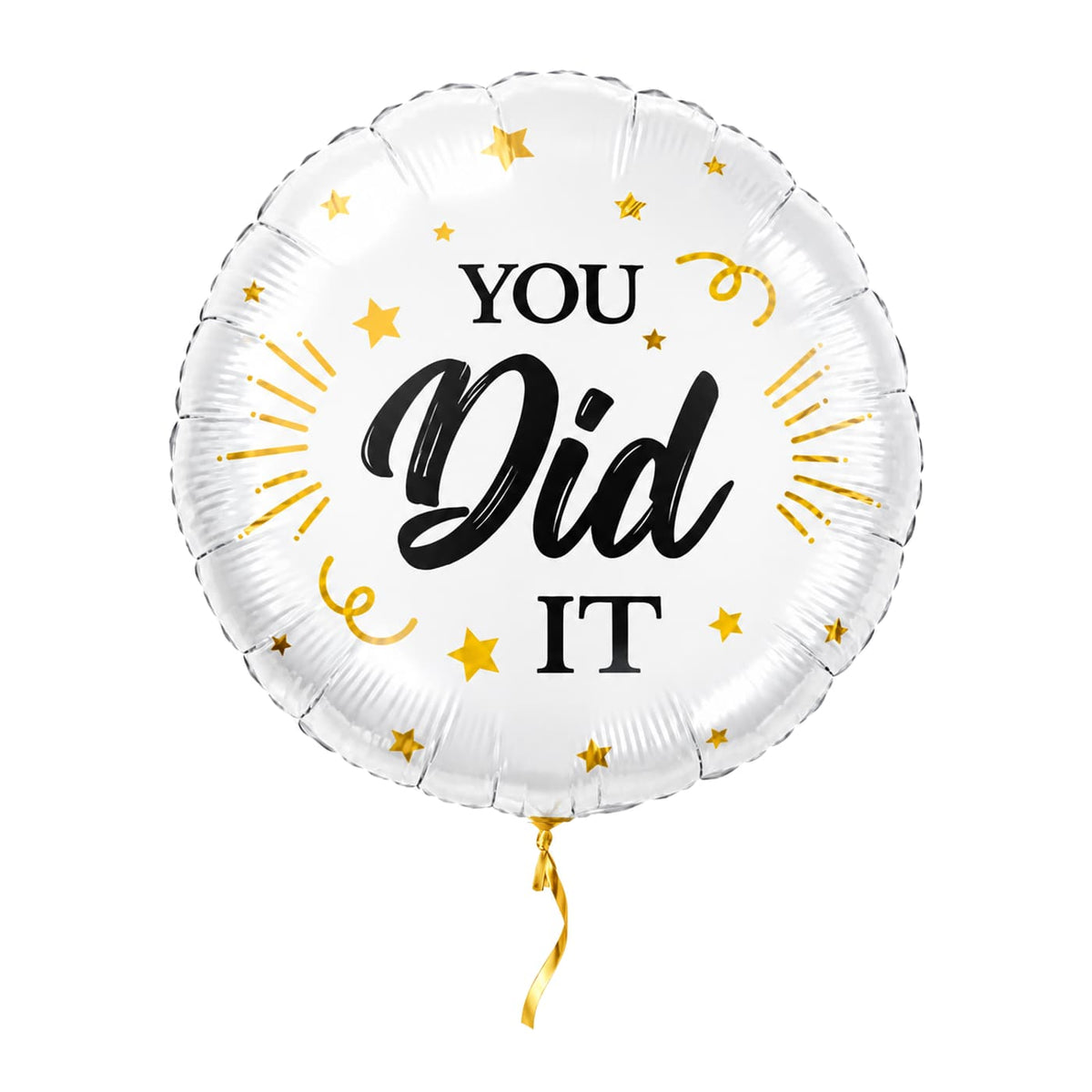 You Did It Helium Ballon - Gevuld Met Helium - 45 cm – met helium gevuld, met gouden lint