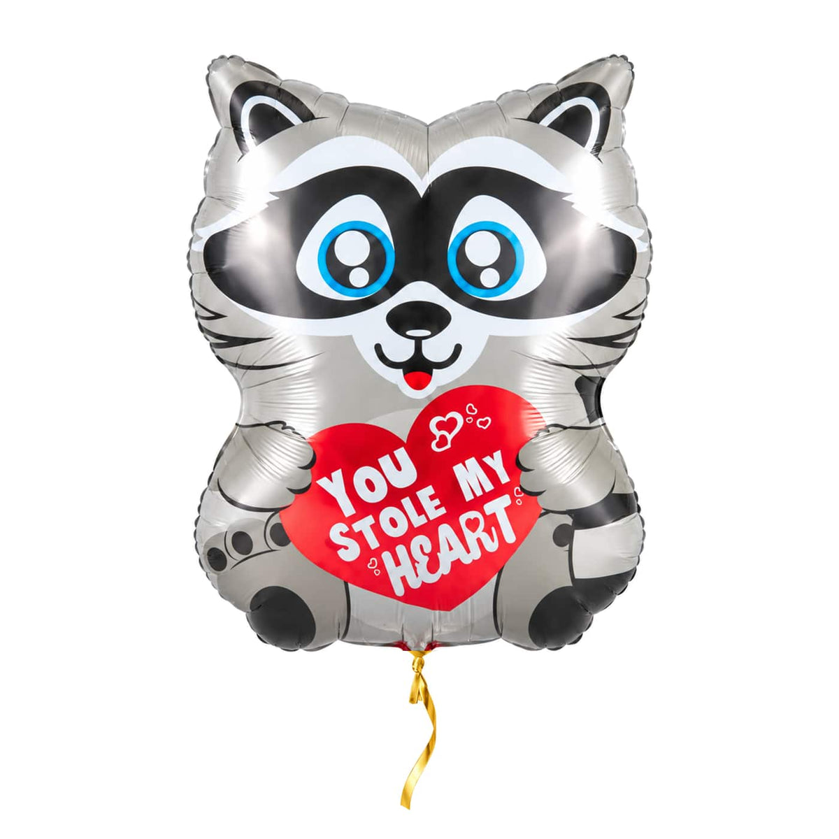 You Stole My Heart Wasbeer Ballon – met helium gevuld, met gouden lint