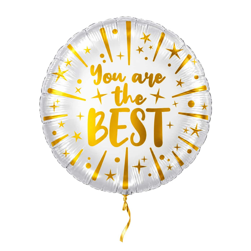 Your're The Best Helium Ballon – met helium gevuld, met gouden lint
