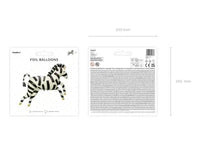 Zebra Folie Ballon 115 cm - Ballonnenshop.nl