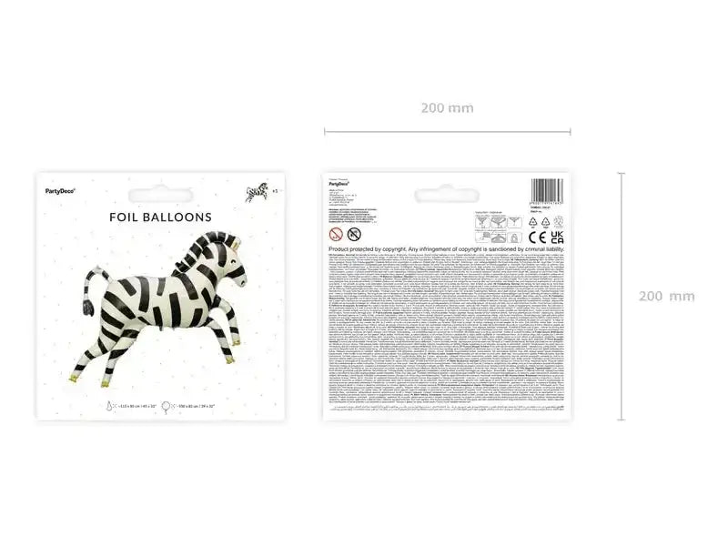 Zebra Folie Ballon 115 cm - Ballonnenshop.nl