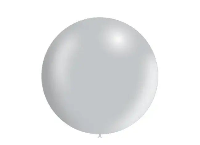 Zilveren Mega Ballon Metallic 60 cm - Ballonnenshop.nl