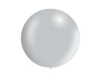 Zilveren Mega Ballon Metallic 60 cm - Ballonnenshop.nl