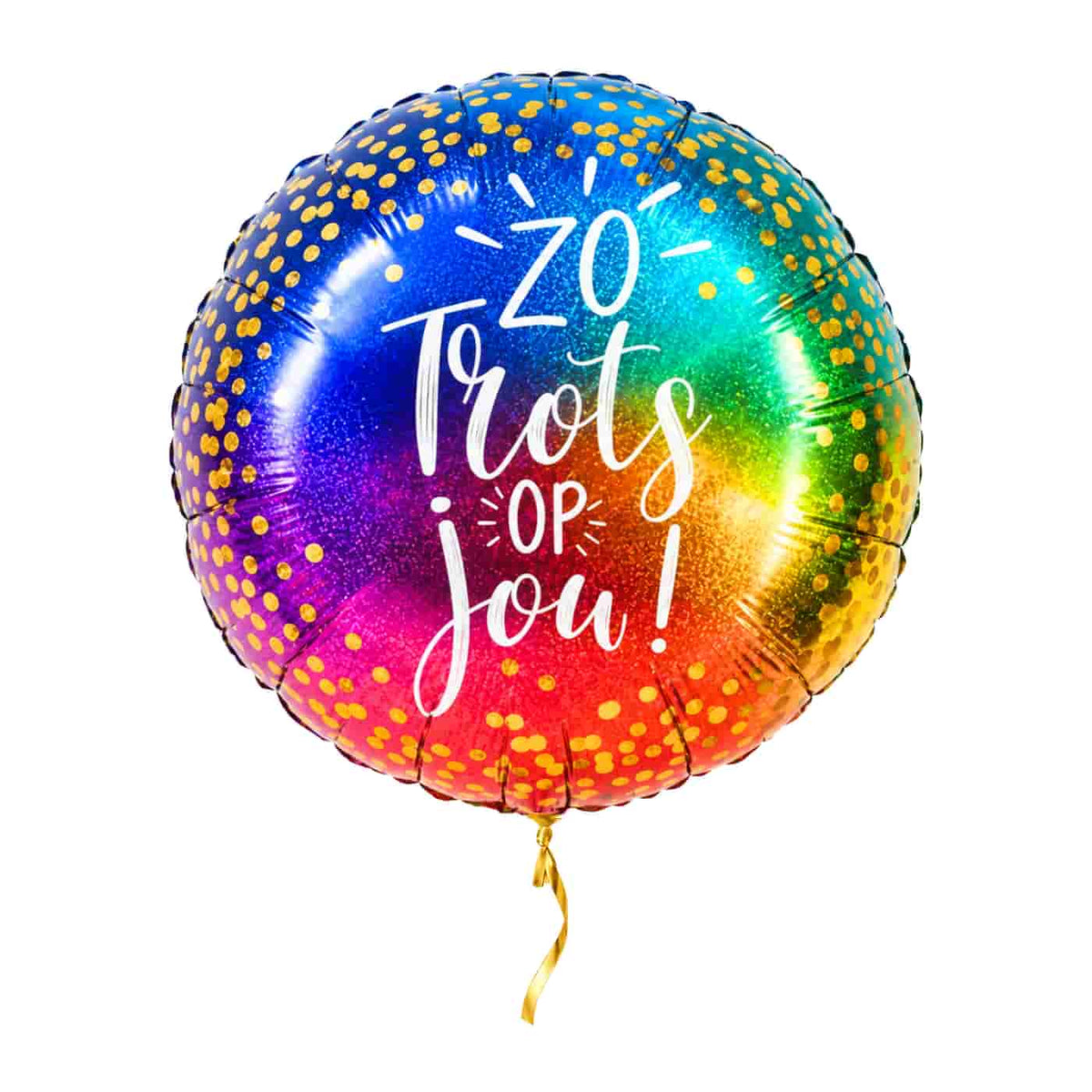 Zo Trots Op Jou Ballon – met helium gevuld, met gouden lint