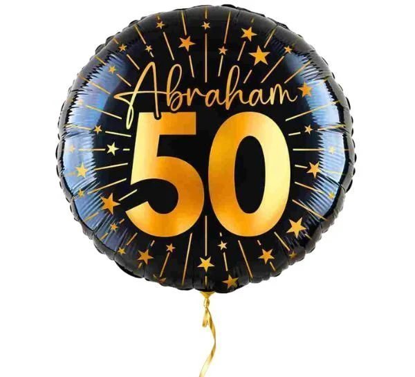 Zwart-gouden 50 jaar ballon voor een verjaardagsmijlpaal