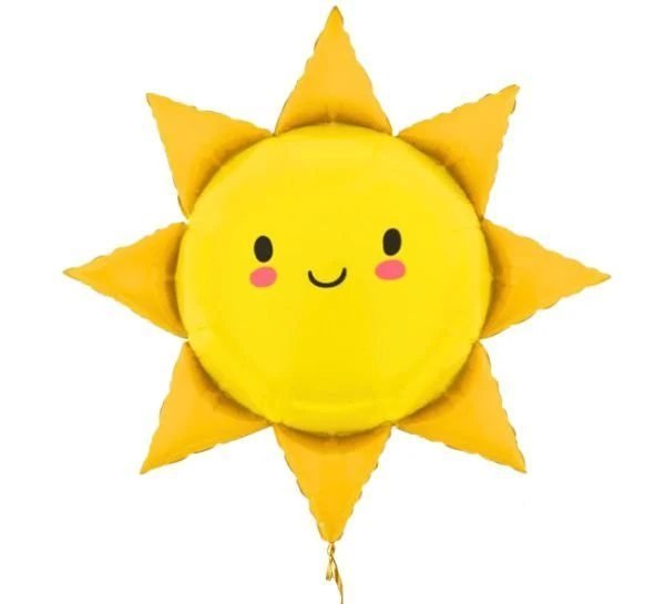Zon ballon om iemand te laten stralen